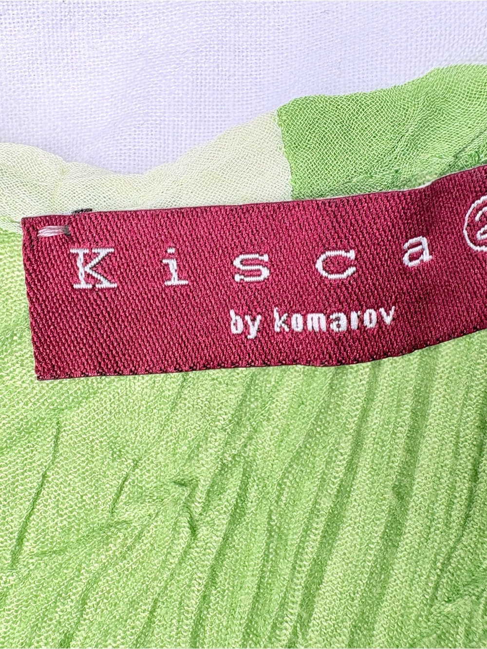 Kisca by Komarov Green Ombre Crinkle Sleeveless Tiered Hem Mini Dress Fairycore - Picture 8 of 9